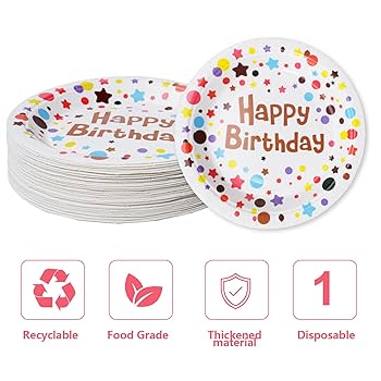 Amazon.com: Olutacot 120 Pcs Happy Birthday Party Paper